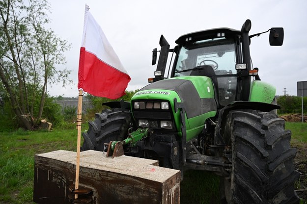 Kwietniowy protest rolników w pobliżu polsko-ukraińskiego przejścia granicznego w Medyce /Darek Delmanowicz /PAP