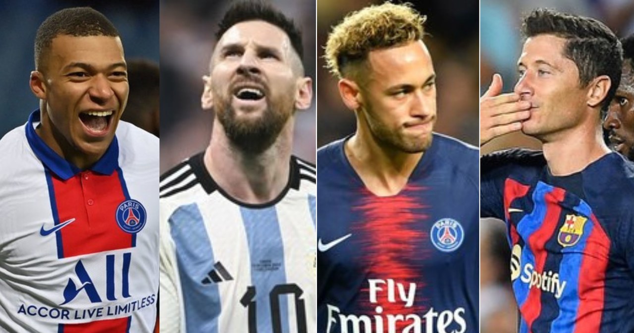 Kylian Mbappé, Leo Messi, Neymar i Robert Lewandowski - oto najbogatsi piłkarze /AFP