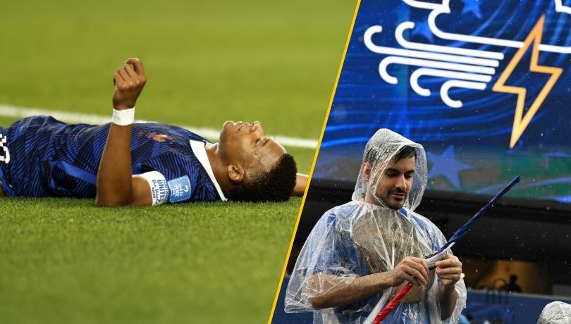 Kylian Mbappe zdobył dwie bramki w spotkaniu z Irakiem /WILL OLIVER/ East News/ROBERTO SCHMIDT/AFP /PAP/EPA