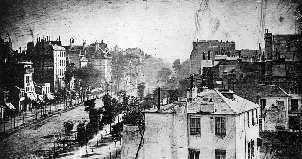 L.J. Daguerre, Boulevard du Temple, 1838 /domena publiczna