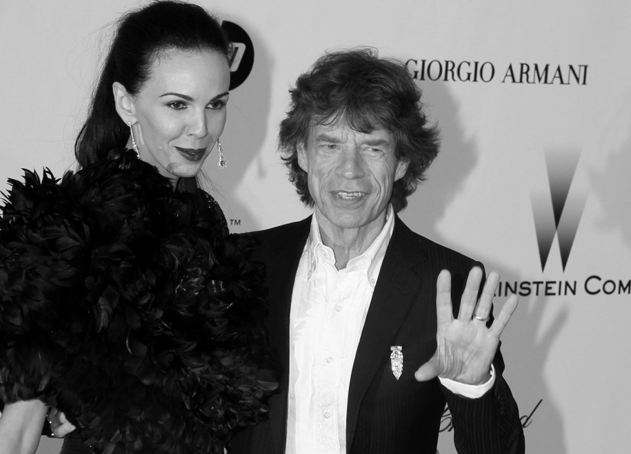 L'Wren Scott i Mick Jagger /IAN LANGSDON /PAP/EPA