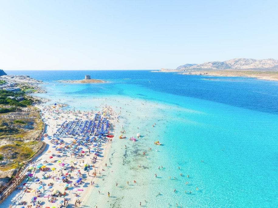 La Pelosa z lotu ptaka - to prawdopodobnie najlepszy sposób na podziwianie tej plaży na Sardynii