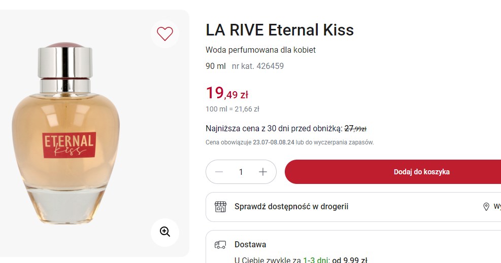 La Rive Eternal Kiss w promocji w Rossmannie /Rossmann /INTERIA.PL