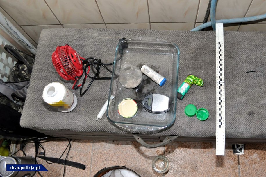 Laboratorium w Bogatyni /foto. CBŚP /Materiały prasowe