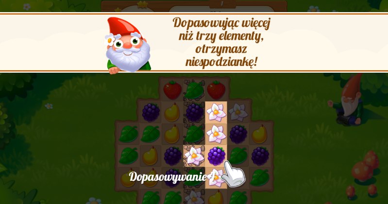 Łączenie elementów gry online za darmo Garden Tales 3 /Click.pl