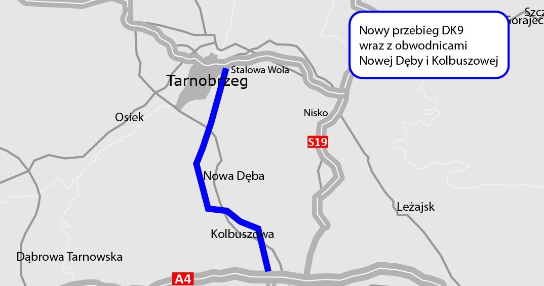 Łącznie DK9 w nowym przebiegu ma liczyć ok. 60 km. /GDDKiA