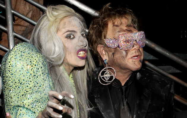Lady Gaga i Elton John, fot.Christopher Polk &nbsp; /Getty Images/Flash Press Media