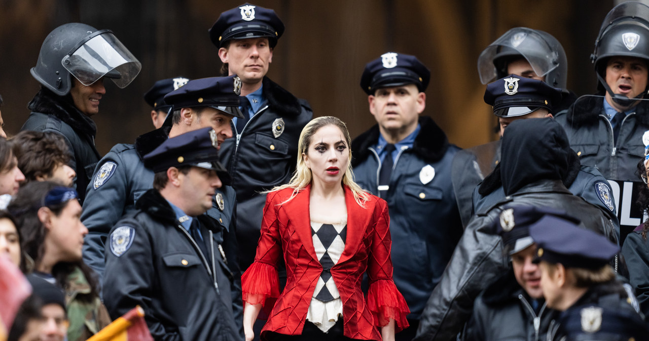 Lady Gaga jako Harley Quinn na planie filmu "Joker 2" /Gotham /Getty Images