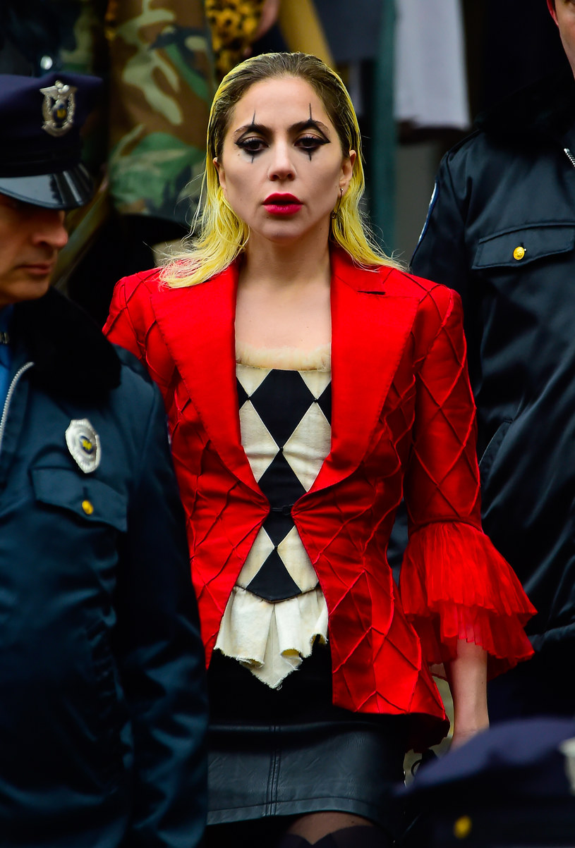 Lady Gaga jako Harley Quinn na planie filmu "Joker 2" /Raymond Hall /Getty Images
