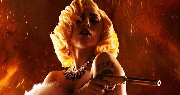 Lady Gaga na plakacie promującym film "Maczeta zabija" /materiały dystrybutora