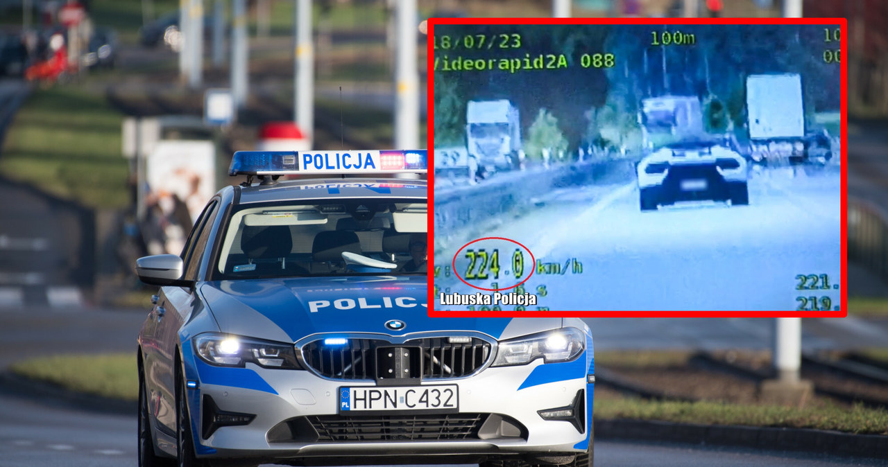 Lamborghini pędziło 224 km/h. Gorzowscy policjanci wystawili mu mandat na 2500 zł i 15 punktów karnych /Wojciech Stróżyk /Reporter   /East News