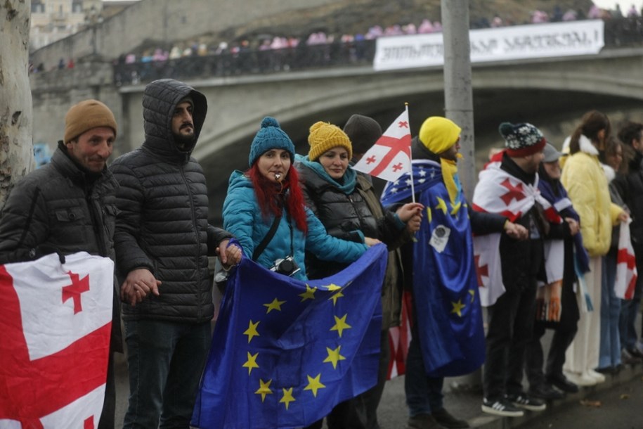 "Łańcuch jedności" w Tbilisi /AA/ABACA/Abaca /East News