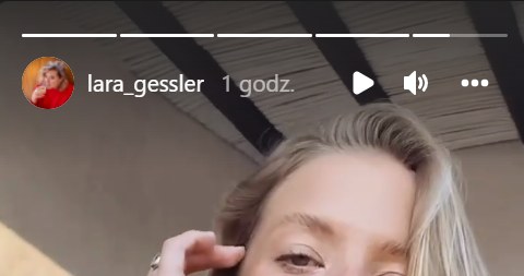 Lara Gessler: www.instagram.com/lara_gessler/ /Screen z InstaStory  /Instagram