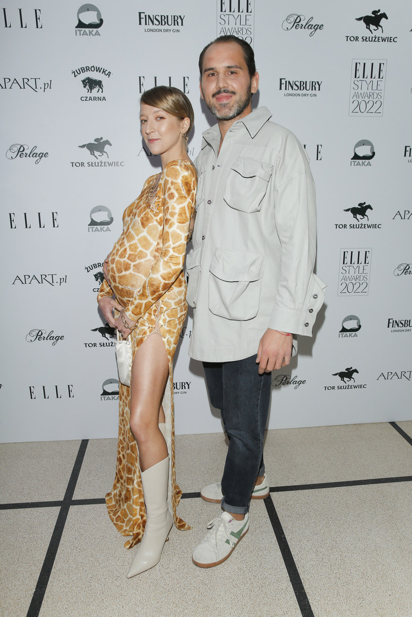 Lara Gessler z mężem podczas gali Elle Style Awards /Podlewski /AKPA