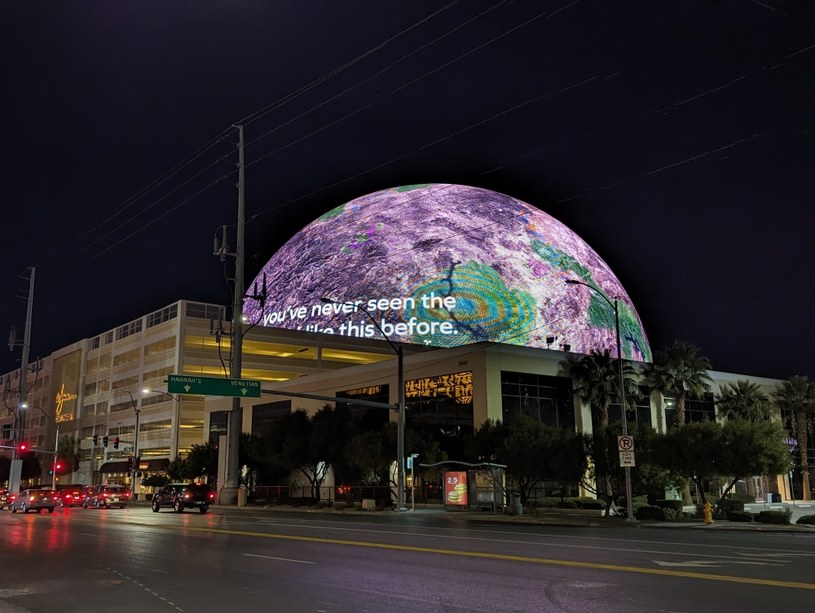 Las Vegas Sphere w nocy. /Dawid Szafraniak /materiał zewnętrzny