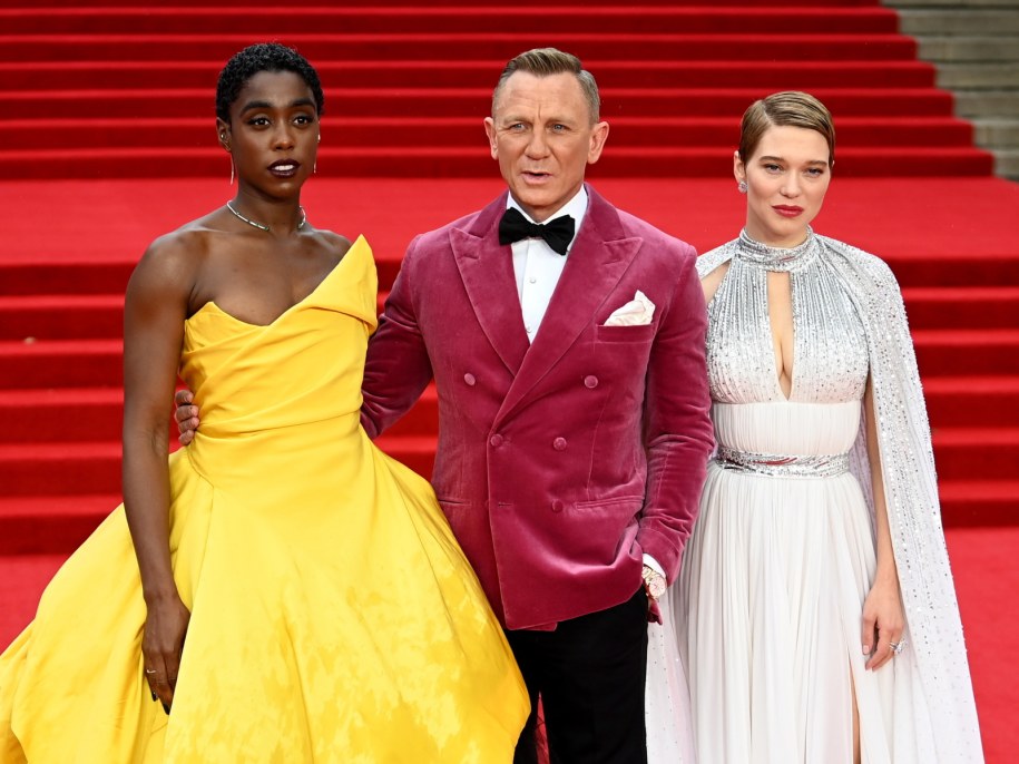 Lashana Lynch, Daniel Craig i Lea Seydoux /NEIL HALL /PAP/EPA