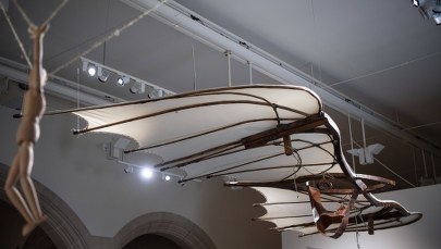 Latające maszyny Leonarda da Vinci na lotnisku w Rzymie