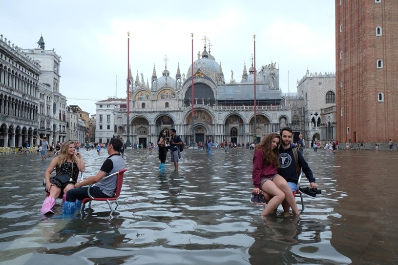 Lato 2016. Znacznie podwyższony stan wód w Wenecji /East News