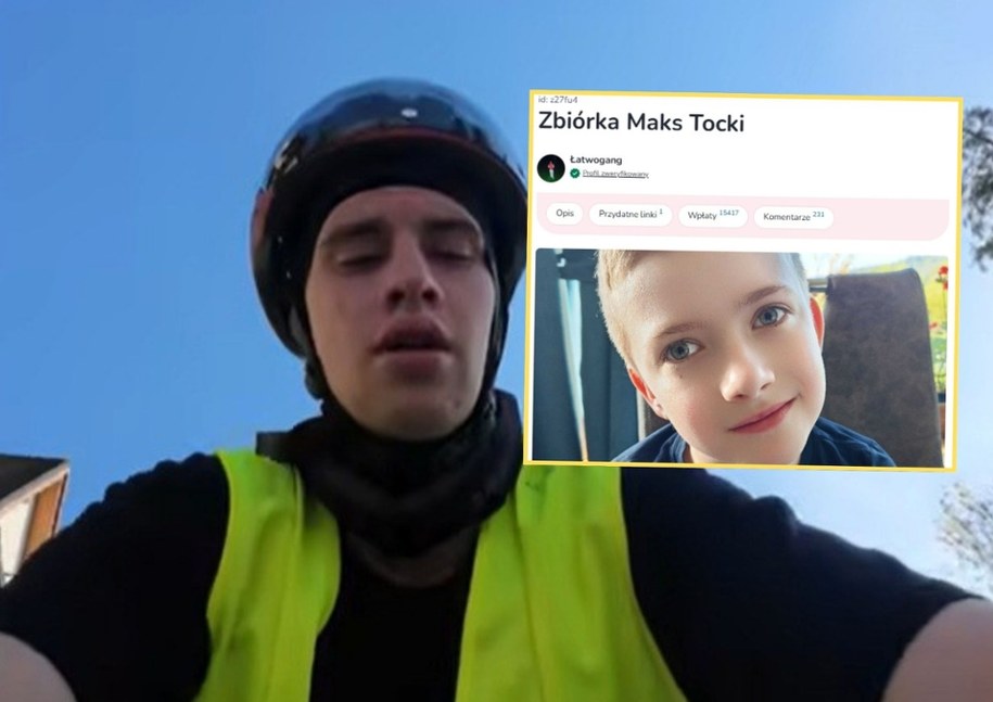 Łatwogang ruszył z Zakopanego do Gdańska, zbierając pieniądze dla chorego Maksa Tockiego, fot. stream/YouTube, zrzutka.pl /