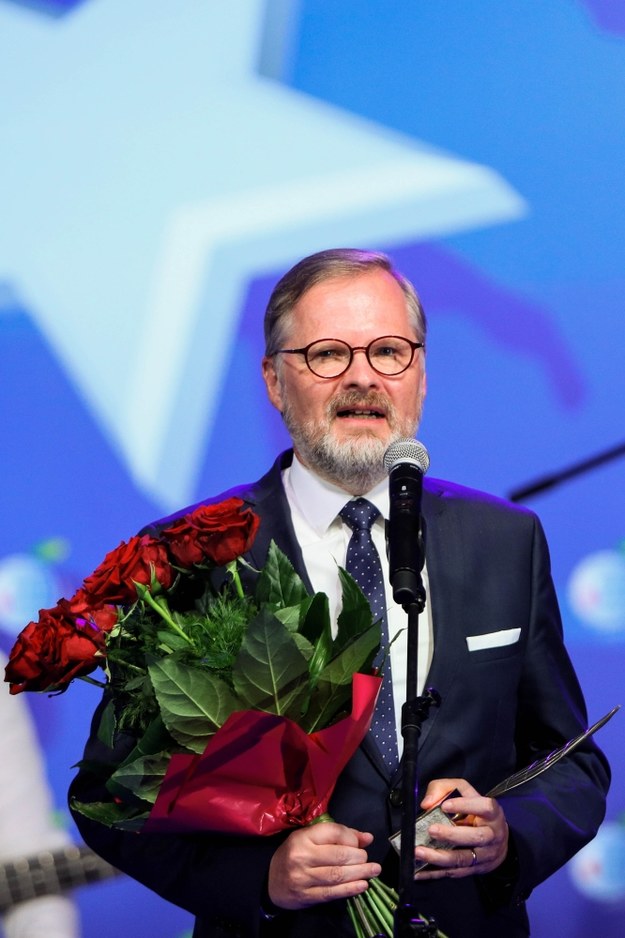 Laureat nagrody Forum Ekonomicznego, premier Czech Petr Fiala na gali XXXI Forum Ekonomicznego w Karpaczu /Tomasz Wiktor /PAP