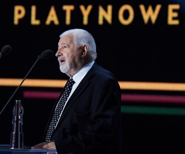 Laureat nagrody specjalnej Platynowe Lwy Janusz Majewski podczas gali wręczenia nagród 41. Festiwalu Filmowego w Gdyni.