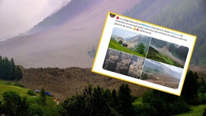 "Lawa" z lodu, skał i zmrożonego śniegu. Lodowiec runął na wioskę 