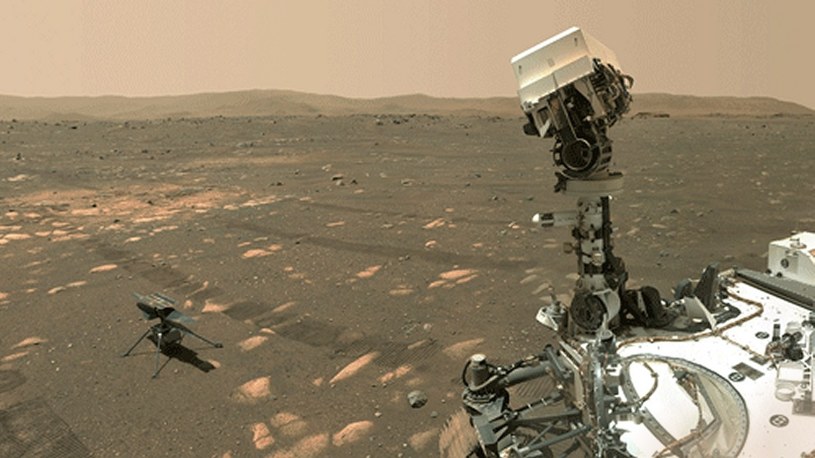 Łazik Perseverance zrobił sobie selfie z helikopterem na powierzchni Marsa /Geekweek