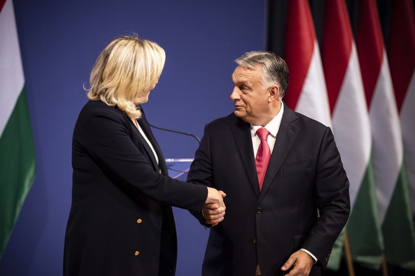 Le Pen odwiedziła Węgry i spotkała się z premierem Orbanem /EPA/FISCHER ZOLTAN /PAP