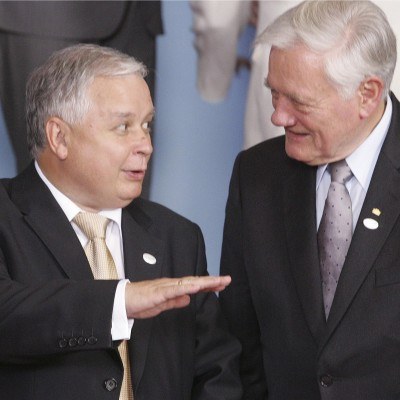 Lech Kaczyński i Valdas Adamkus /AFP