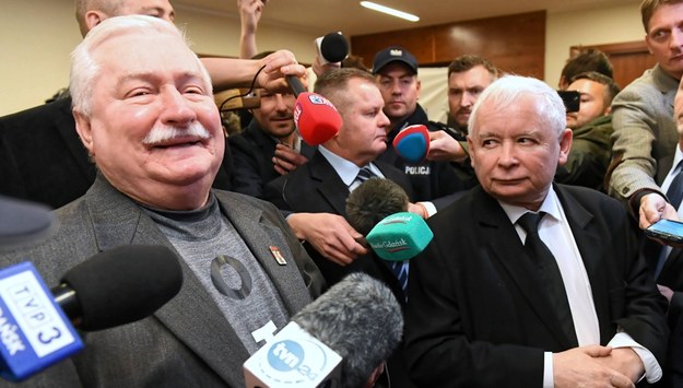 Lech Wałęsa i Jarosław Kaczyński / 	Adam Warżawa    /PAP