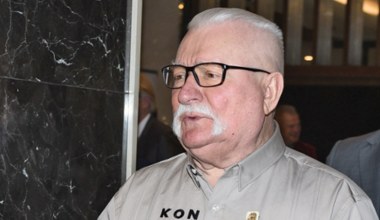 Lech Wałęsa najpierw nawoływał o "porządek w Polsce", potem poszedł się modlić