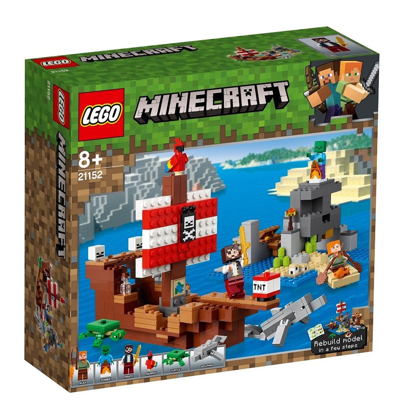 LEGO Minecraft Przygoda na statku pirackim /materiały prasowe