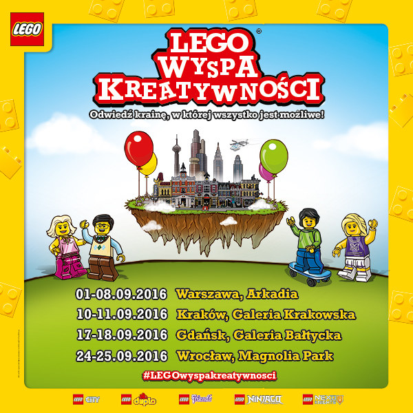 LEGO Wyspa kreatywności zawita do czterech miast w Polsce /materiały prasowe