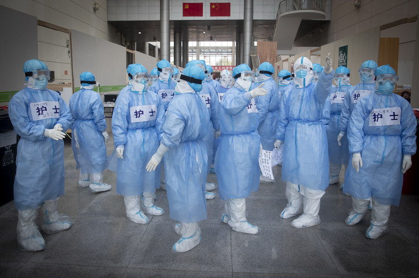 Lekarze i pielęgniarki szpitala w Wuhanie, zdj. ilustracyjne /Costfoto/Barcroft Media /Getty Images