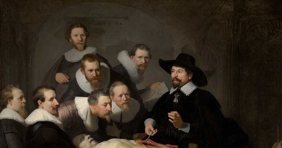 Lekcja anatomii doktora Tulpa (The Anatomy Lesson of Dr. Nicolaes Tulp) /Rembrandt, Wikimedia Commons /domena publiczna