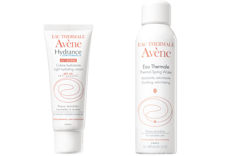 Lekki krem Hydrance Optimale UV SPF 20 Légère oraz woda termalna Avène /materiały prasowe