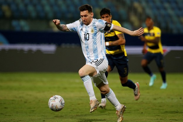 Leo Messi strzelił bramkę w doliczonym czasie gry /	Alberto Valdes /PAP/EPA