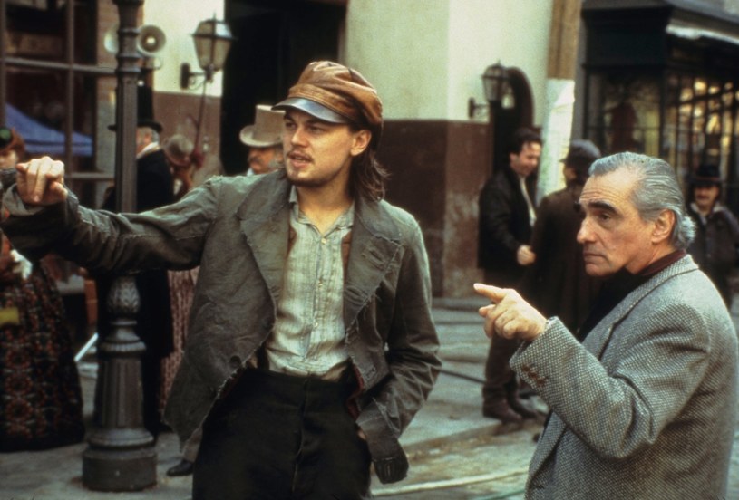 Leonardo DiCaprio i Martin Scorsese na planie "Gangów Nowego Jorku" /materiały dystrybutora