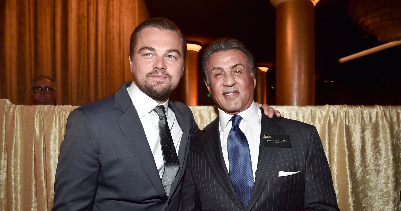 Leonardo DiCaprio i Sylvester Stallone na lunchu nominowanych /Alberto E. Rodriguez /Getty Images