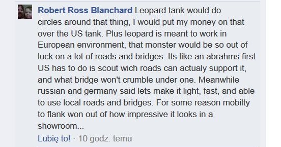 "Leopard może kręcić kółka wokół tego czegoś..." /Facebook /INTERIA.PL