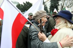 Leśnicy protestowali przed Sejmem 