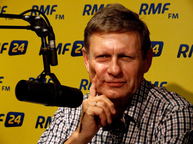 Leszek Balcerowicz w warszawskim studiu RMF FM. &nbsp; /Fot. Olga Wasilewska /RMF FM