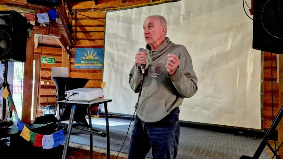 Leszek Cichy podczas festiwalu "Sport i Zdrowie – w Głowie. Gala Podróżników" /Krzysztof Nepelski/RMF FM /RMF FM