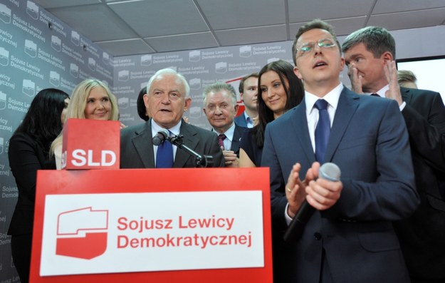 Leszek Miller po ogłoszeniu sondażowych wyników eurowyborów /Bartłomiej Zborowski /PAP