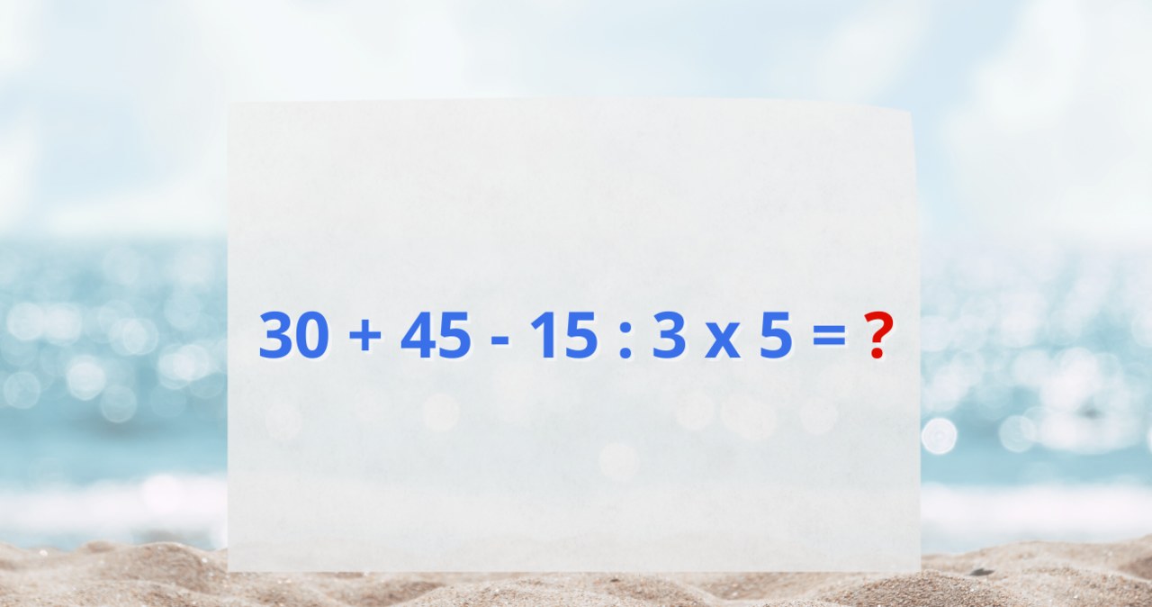 Letnia zagadka matematyczna. Podasz wynik w 10 sekund? /Canva Pro