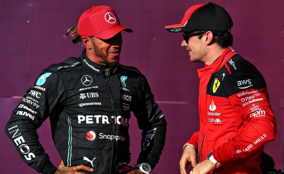 Lewis Hamilton i Charles Leclerc /XPB Images/PA Images /PAP/PA
