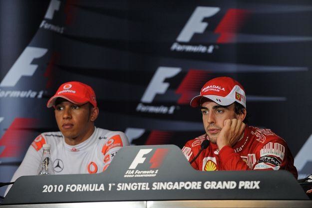 Lewis Hamilton i Fernando Alonso /AFP