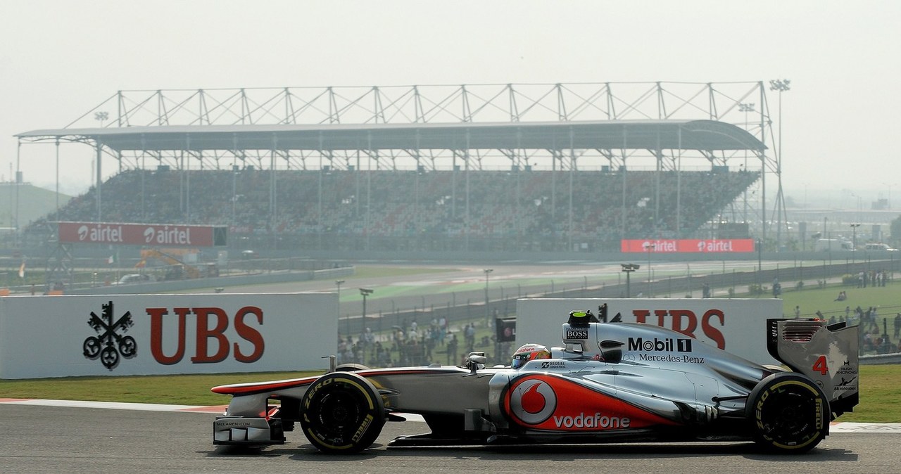 Lewis Hamilton na torze  Buddh International /AFP