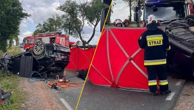 Lexus dachował na dk 60 pod Płockiem /KMP Płock /Policja