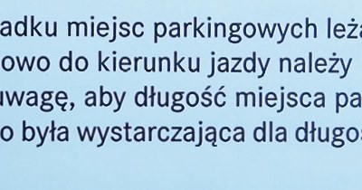 „Leżące pionowo miejsca parkingowe” to przykład jednej z wielu niezręczności językowych. /Motor